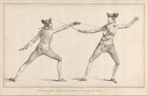 Position pour le Garde en Tierce et le Coup de Tierce - James Gwin