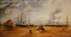 Navires au nord du port de Grimsby - James H. Wheldon
