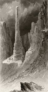 Monument de Tennyson, gravé par J. McGoffin, de 