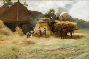 Battage, une ferme écossaise, 1884