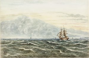 Scène de navigation au large de Tynemouth - James Henry Cleet