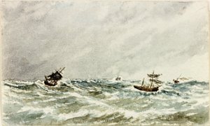 Tempête en mer au large du Tyne - James Henry Cleet