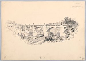 Un pont, design pour le dîner du Washington Board of Trade, 13 mai 1908 - James Henry Moser