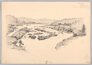 Rapides de la rivière, conception pour le dîner du Washington Board of Trade, 13 mai 1908 - James Henry Moser