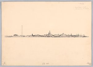 Skyline de Washington, conception pour le dîner du Washington Board of Trade, 13 mai 1908 - James Henry Moser