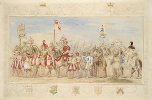 William Earl of Craven, chevalier du Griffin et Henry de la Poer Beresford, marquis de Waterford, chevalier du Dragon, 1839 - James Henry Nixon