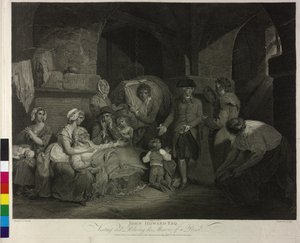John Howard en visite dans une prison - James Hogg