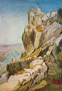 Croquis au Portugal, Château maure depuis la Penha, Château maure, Mafra, 1837 - James Holland