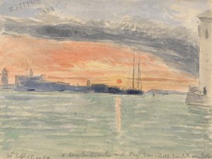 Le Zattere, coucher de soleil - James Holland