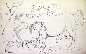 Jument et son poulain - James Howe