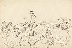 Scène avec cheval et cavalier - James Howe
