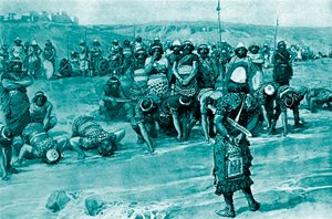 Gédéon choisit les trois cents par Tissot - Bible
