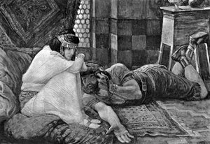 Samson révèle son secret à Dalila - Bible - James Jacques Joseph (after) Tissot