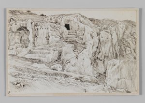Tombes anciennes, Vallée de Hinnom, illustration de La Vie de Notre Seigneur Jésus-Christ - James Jacques Joseph Tissot