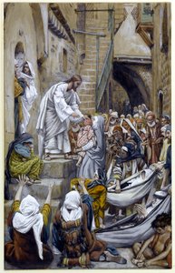 Et toute la ville était rassemblée à la porte, illustration pour La vie du Christ - James Jacques Joseph Tissot