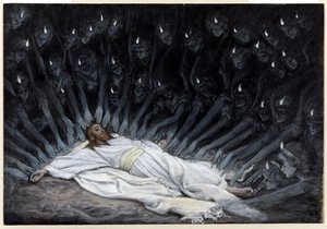 Les anges vinrent et le servirent, illustration de La Vie du Christ, c.1886-94 - James Jacques Joseph Tissot