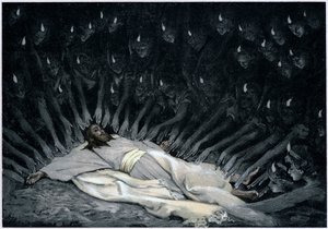 Anges servant Jésus après le départ du Diable, 1897 - James Jacques Joseph Tissot