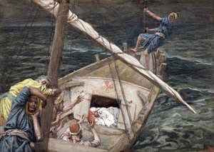 Le Christ endormi pendant la tempête, illustration pour La Vie du Christ - James Jacques Joseph Tissot