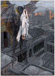 Le Christ porté sur un pinacle du temple, illustration pour La vie du Christ