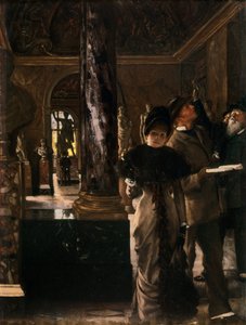 Visiteurs étrangers au Louvre, c.1880 - James Jacques Joseph Tissot