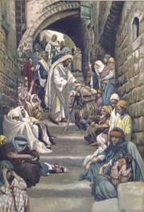 Dans les villages, les malades étaient amenés à lui - La vie de notre Seigneur Jésus-Christ, 1899 par James Tissot - James Jacques Joseph Tissot