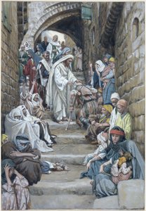 Dans les villages, les malades étaient amenés à lui, illustration pour La Vie du Christ - James Jacques Joseph Tissot