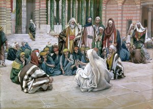 Jésus parlant dans le Trésor, illustration pour La Vie du Christ, c.1886-96 - James Jacques Joseph Tissot