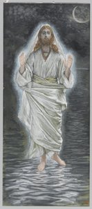 Jésus marche sur la mer, illustration de La vie de notre Seigneur Jésus-Christ - James Jacques Joseph Tissot