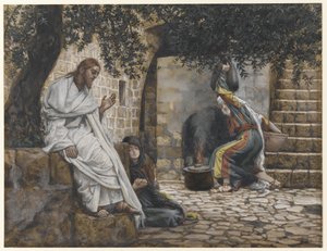 Marie-Madeleine aux pieds de Jésus, illustration de La Vie de Notre Seigneur Jésus-Christ, 1886-94 - James Jacques Joseph Tissot