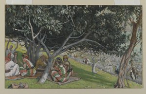 Nathaniel sous le figuier, illustration de La vie de notre Seigneur Jésus-Christ - James Jacques Joseph Tissot