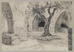 Bâtiment annexe du Couvent Arménien, Jérusalem (illustration de La Vie de Notre Seigneur Jésus-Christ) - James Jacques Joseph Tissot