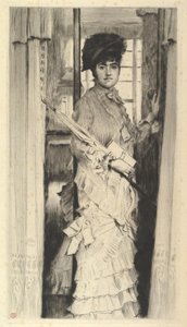 Portrait de Mlle L..., ou Une porte doit être soit ouverte soit fermée, 1876 - James Jacques Joseph Tissot