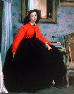 Portrait de Mlle L L, Jeune Femme en Veste Rouge, 1864 - James Jacques Joseph Tissot