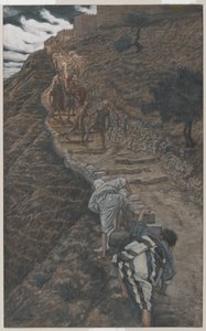 Saint Pierre et Saint Jean suivent de loin, illustration de La Vie de Notre Seigneur Jésus-Christ, 1886-94 - James Jacques Joseph Tissot