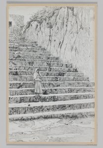 Marches menant aux Tombes des Prophètes, illustration de La Vie de Notre Seigneur Jésus-Christ - James Jacques Joseph Tissot