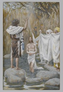 Le baptême de Jésus, illustration de La vie de notre Seigneur Jésus-Christ - James Jacques Joseph Tissot
