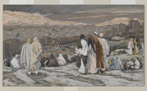 Les Disciples Ayant Quitté Leur Refuge Regardent de Loin en Agonie, illustration de La Vie de Notre Seigneur Jésus-Christ, 1886-94 - James Jacques Joseph Tissot