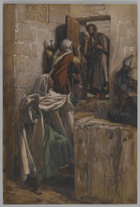 Le premier reniement de Saint Pierre, illustration de La Vie de Notre Seigneur Jésus-Christ, 1886-94 - James Jacques Joseph Tissot