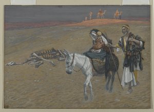 La fuite en Égypte, illustration de La vie de notre Seigneur Jésus-Christ - James Jacques Joseph Tissot