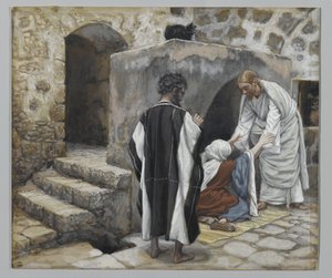 La guérison de la belle-mère de Pierre, illustration de La vie de notre Seigneur Jésus-Christ - James Jacques Joseph Tissot