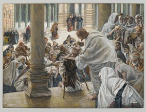 La guérison du boiteux dans le Temple, illustration de La Vie du Christ, c.1886-94 - James Jacques Joseph Tissot