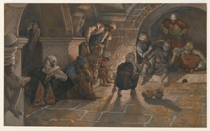 Le deuxième reniement de Saint Pierre, illustration de La Vie de Notre Seigneur Jésus-Christ, 1886-94 - James Jacques Joseph Tissot