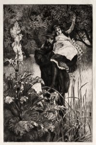 Le veuf (eau-forte et pointe sèche)