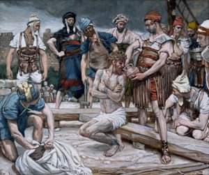 Le vin mélangé avec de la myrrhe, illustration pour La Vie du Christ - James Jacques Joseph Tissot