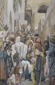 La femme avec une perte de sang, illustration de La vie de notre Seigneur Jésus-Christ - James Jacques Joseph Tissot