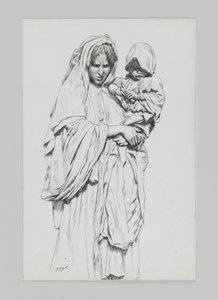 Femme et enfant de Jéricho, illustration de La Vie de Notre Seigneur Jésus-Christ - James Jacques Joseph Tissot