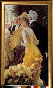 Robe jaune : couple élégant lors d