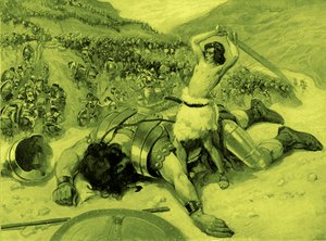 David coupe la tête de Goliath par J James Tissot - Bible - James Jacques Joseph after Tissot
