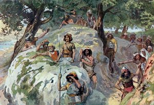 David dans le désert de Ziph - Bible - James Jacques Joseph after Tissot