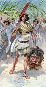David apporte la tête de Goliath à Jérusalem - Bible - James Jacques Joseph after Tissot